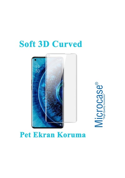 Microcase Oppo Find X2 Full Koruma Curved 3D Pet Film