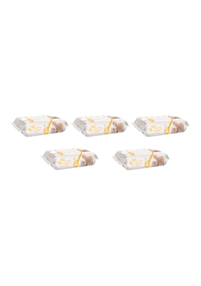 Sleepy Sensitive Hassas Ciltlere Özel Islak Bebek Havlusu 5 X 90'Lı