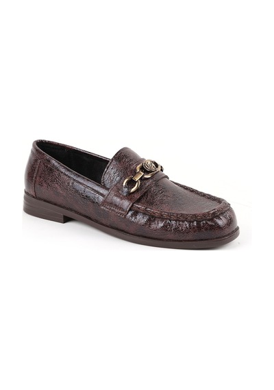 Libero L085.k012 Kroko Desenli Gül Tasarımlı Metal Tokalı Tpu Taban Kadın Loafer Ayakkabı Kahve Libero L085.k012 Kroko Desenli Gül Tasarımlı Metal Tokalı Tpu Taban Kadın Loafer Ayakkabı Kahve