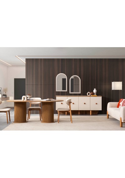 Heloise Bohem Natural Ahşap Masa Sandalye Takımı 90x180 Natural Heloise Bohem Natural Ahşap Masa Sandalye Takımı 90x180 Natural