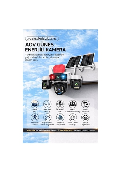 Çift Panel Güvenlik Kamerası