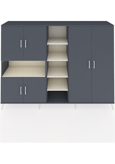 Hyperion Dolap 13 Raflı 6 Kapaklı 220x44x163 Antrasit-antrasit/ay Antrasit-antrasit/aytaşı Hyperion Dolap 13 Raflı 6 Kapaklı 220x44x163 Antrasit-antrasit/ay Antrasit-antrasit/aytaşı