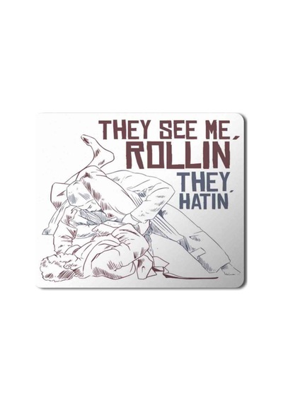 Jiu Jitsu Rollin Mouse Pad Mousepad