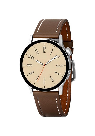 Lw-38v 38mm Kompakt Şık Akıllı Saat Sesli Görüşme Özellikli Gümüş Rengi, 38 Mm, 128, Mb, Kahverengi Yok