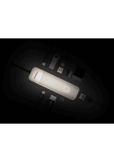 Momax DH18L Onelink 8 IN 1 Multi-Function Usb-C Hub Titanium