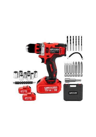 Km0101k 12v Metal Şanzıman Şarjlı Matkap 24 Parça Set
