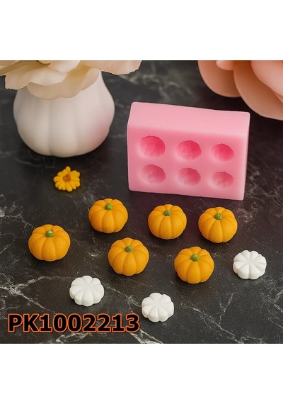Pk1002213 - Silikon Kalıp Mum Kalıbı 6lı Minik Balkabağı Renksiz