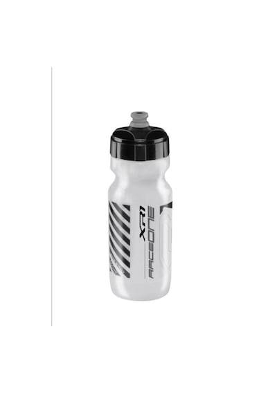 Raceone X1 Şeffaf-Gümüş 600ml Bisiklet Suluk Matara Siyah