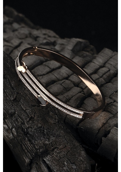 Ottoman Kadın Rose Taş Işlemeli 3'Lü Model Bileklik Cbl0Uclutas-R Rose Gold