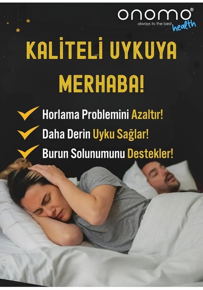 Health Ağız Bandı Siyah 30 Adet, Horlama Önleyici Ağız Kapama Hipoalerjenik Uyku Bandı