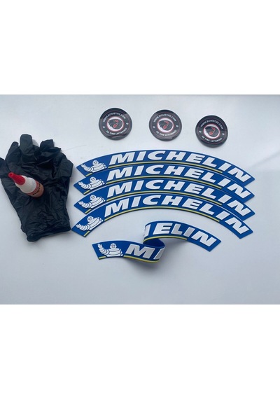 Yeni Model Michelin Mavi Beyaz 2.5 Cm Lastik Yazısı Motorsiklet Lastikleri İçin 8 Adet