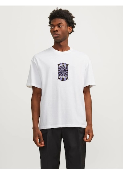Jack & Jones Erkek Sırt Baskılı Oversize T-shirt - 12256930 001