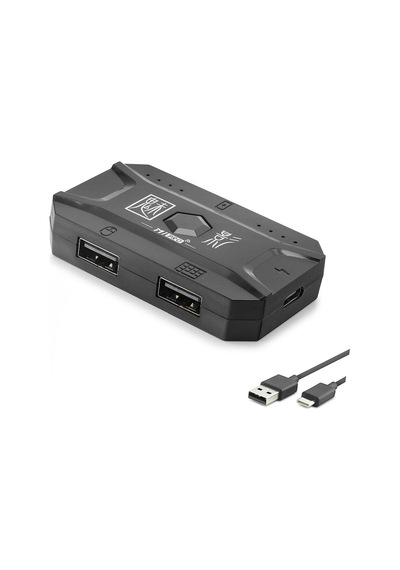 M1 Pro Mobil Oyun Klavye Mouse Dönüştürücü Adaptör Bluetooth 5.0 Type-c Siyah Evimdeyokyok
