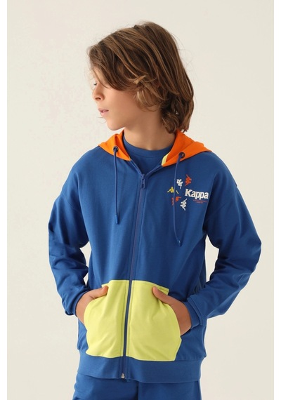 Kappa Erkek Çocuk Fullzıp Sweatshırt - Cobalt Cobalt