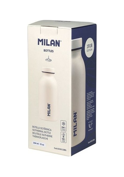 Mılan 643012Bg 1918 Beyaz Paslanmaz Izotermal Matara 354 Ml.