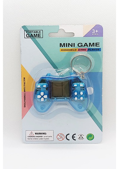 Mini Tetris Konsol Oyunu Anahtarlık Mavi