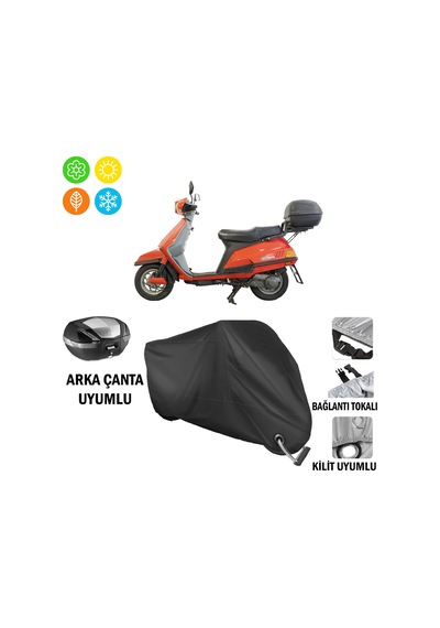 Yamaha Beluga 125 Motosiklet Brandası ( Kilit Uyum-Siyah