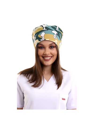 Snopy Desenli Cerrahi Bone - Doktor Bone-Standart-3910 Snopy