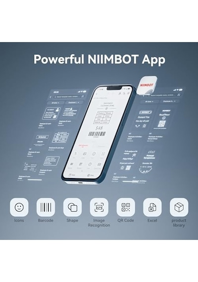 Niimbot K3B Taşınabilir Kablosuz Etiket Yazıcı Göl Mavisi