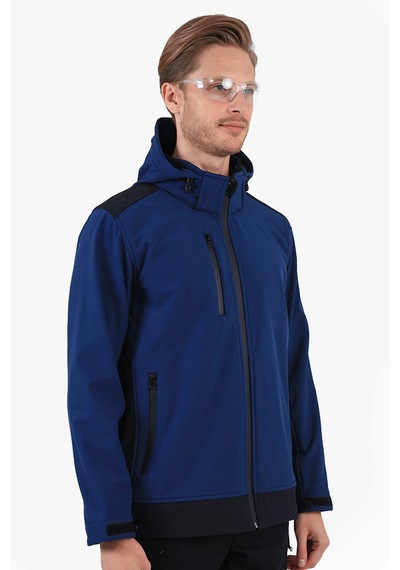 Owl Dalgıç Kapüşonlu Softshell Mont İndigo-lacivert