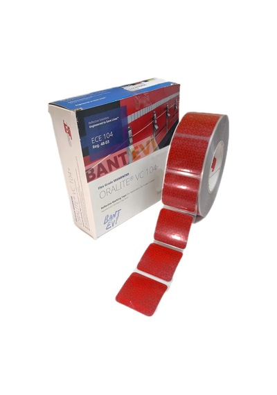 Bant Evi Oralite Vc 104+ Reflektif Bant Kırmızı 5mt Orafol Kesik Reflektör Şerit Sert Zemin Bant Tüvtürk Onaylı Kırmızı, 5metre