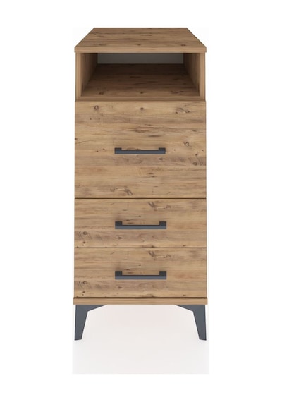 Kronos Komodin Tek Raflı 3 Çekmeceli 44x59x96 Çam-çam Atlas Çam