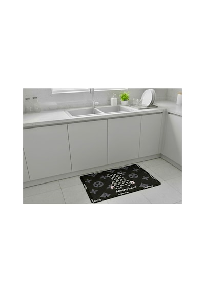 2 Li Sihirli Paspas,su Emici, Kaymaz Tabanlı, Banyo,duş,mutfak,lavabo,balkon Kapısı 57,5x38 Cmx 2 Siyah Ayıcık