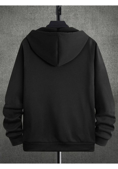Altamira Unisex Siyah Los Angeles 78 Baskı Fermuarlı Kapüşonlu Oversize Hırka 001