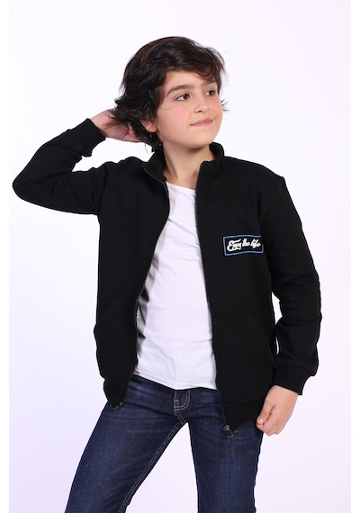 Toontoy Kids Toontoy Erkek Çocuk 2'li Takım Baskılı Dik Yaka Fermuarlı Hırka & Beli Paçası Lastikli Cepli Jogger Eşofman Altı Siyah Toontoy Kids Toontoy Erkek Çocuk 2'li Takım Baskılı Dik Yaka Fermuarlı Hırka & Beli Paçası Lastikli Cepli Jogger Eşofman Altı Siyah