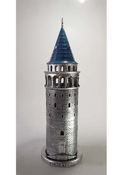 Galata Kulesi Biblo Gümüş 41 Cm