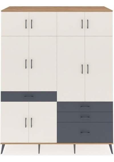 Kronos Gardrop 5 Raflı 4 Çekmeceli 2 Askılı 176x59x221 Çam-aytaşı/antrasit Aytaşı/antrasit Kronos Gardrop 5 Raflı 4 Çekmeceli 2 Askılı 176x59x221 Çam-aytaşı/antrasit Aytaşı/antrasit