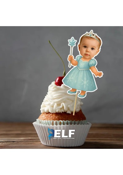 Prenses Kürdan Süs Cupcake Süs 10adet 0