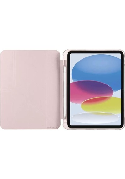 Newface Apple Uyumlu İpad 2025 10.9 10.nesil A16 Kılıf Kalemlikli Mars Tablet Kılıfı - Rose Gold