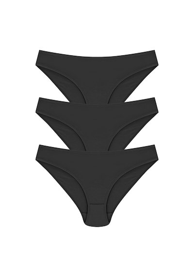 Bikini Model Külot 3'lü Paket %100 Pamuk Siyah