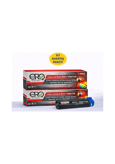 Oki Mb492dn Uyumlu Toner - 7000 Sayfalık - İkili  Paket