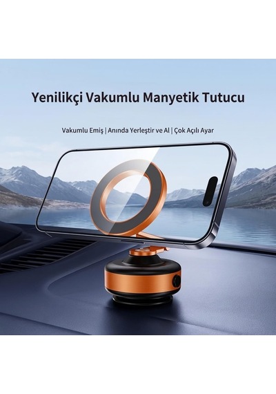 Akıllı Vakumlu Magsafe İle Uyumlu Araç Telefon Tutucu X94 2 Mixed
