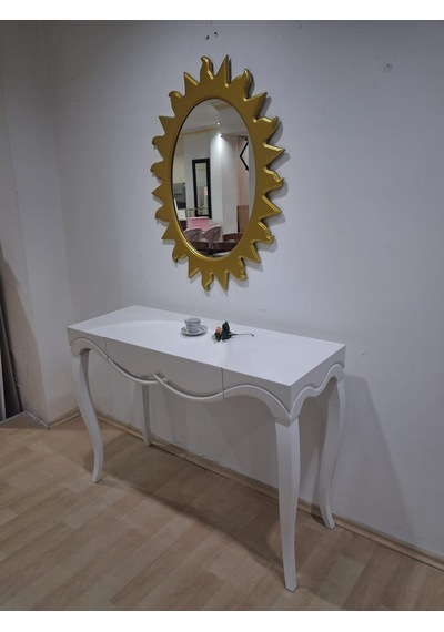 Dresuar Cnc Çökertme 90670 Model Güneş Gold Renk Ayna Lake Beyaz Tabla Kayn Aslan Ayak Beyaz - Gold Dresuar Cnc Çökertme 90670 Model Güneş Gold Renk Ayna Lake Beyaz Tabla Kayn Aslan Ayak Beyaz - Gold