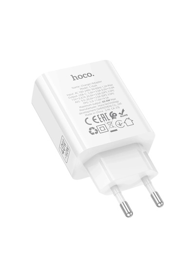 Hoco. C162a 40w Pd Destekli Type-c Tek Port Eu Şarj Adaptörü - Beyaz