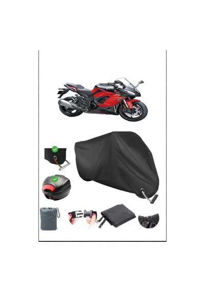 Siyah Kawasakı Nınja 1000 Sx Arka Çanta Kilit Uyumlu Su Geçirmez Branda Motosiklet