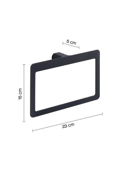 Pirenei Havluluk, Yuvarlak, 23cm - Mat Siyah Mat Siyah