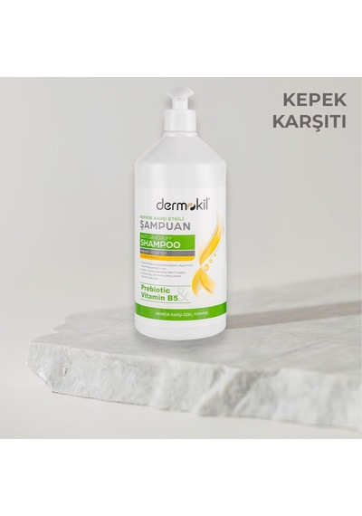 Dermokil Prebiyotik & Vitamin B5 Kepeğe Karşı Şampuan 1 Litre X 2 Adet Tüm Saç Tipleri