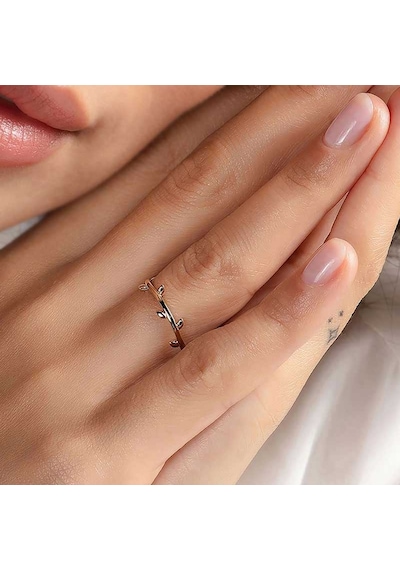 14k Sarı Altın Minimal Dal Yüzük