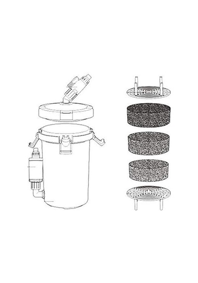 Hw-603b Filtre Outdoor 6 W 400 U/y Sunsun Akvaryum Dolce Marino Lavabo Kadar 80l