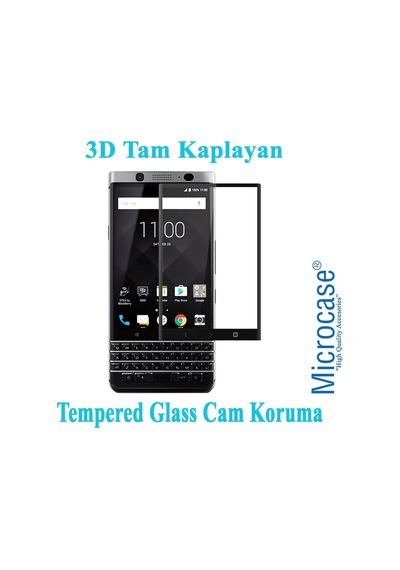 Microcase Blackberry Keyone 3D Curved Tam Kaplayan Tempered Glass