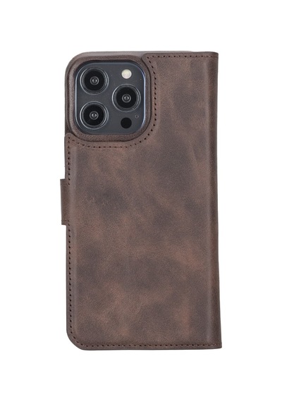 Bouletta Apple İphone 14 Pro Max Uyumlu Deri Kılıf Mw36 Tn03
