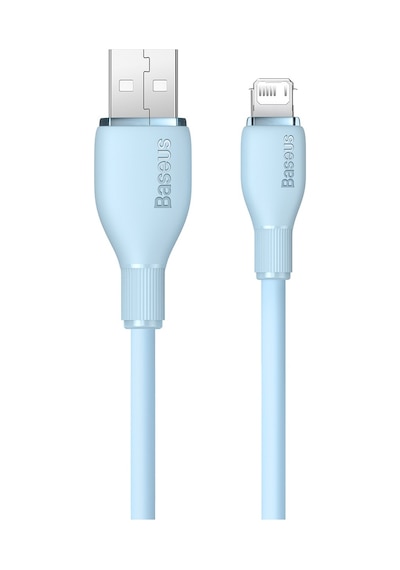 Baseus Puding Serisi 2.4a Usb - 8 Pin Hızlı Şarj Veri Kablosu, Uzunluk: 1.2m Mavi