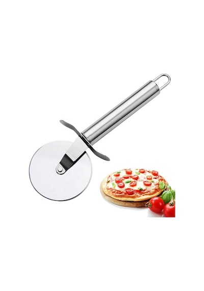 Paslanmaz Çelik Pizza Ruleti, Hamur Kesici, Profesyonel Mutfak Aleti 20 Cm Pizza Kesici Tekerlek Yapışmaz Bıçak,çe Diğer