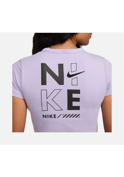Sportswear Gel Cropped Short-sleeve Kadın Tişört Mor