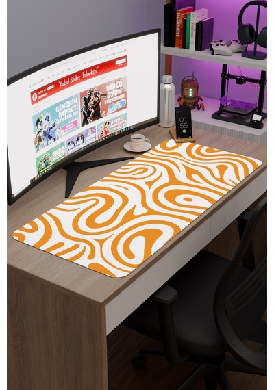 Vektörler Kaymaz Dikişli Kauçuk Oyuncu Mousepad V5 - 90x40 Xxl Gaming Mouse Pad Fare Altlığı