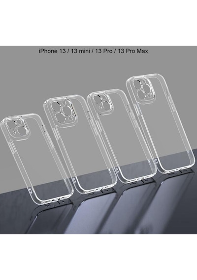 Apple Uyumlu iPhone 13 Kamera Korumalı 3D Şeffaf Silikon Kılıf 514128999